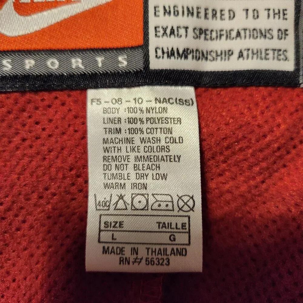 Vintage 90s Nike Team Sports Alabama Crimson Tide Windbreaker Jacket Mens Medium